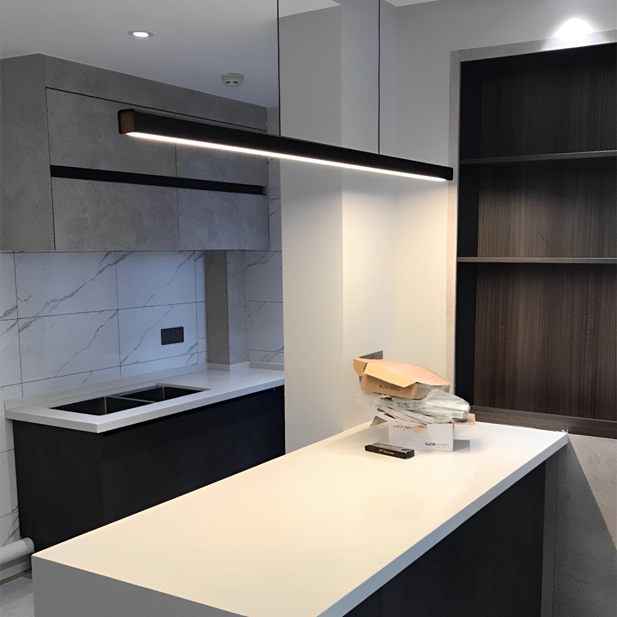 Minimalist Dimmable Pendant Light LED Long Linear Light