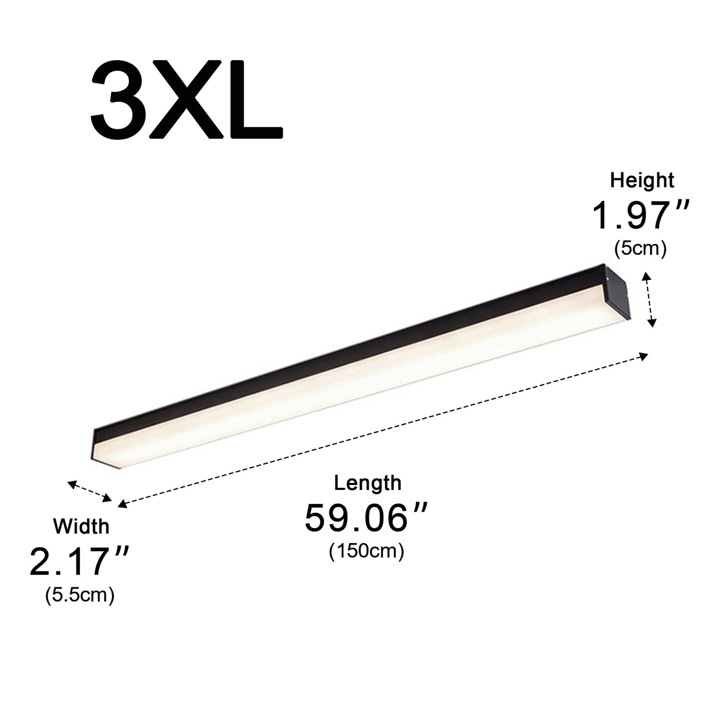 Modern Minimalist Long Strip Linear LED Ceiling Light