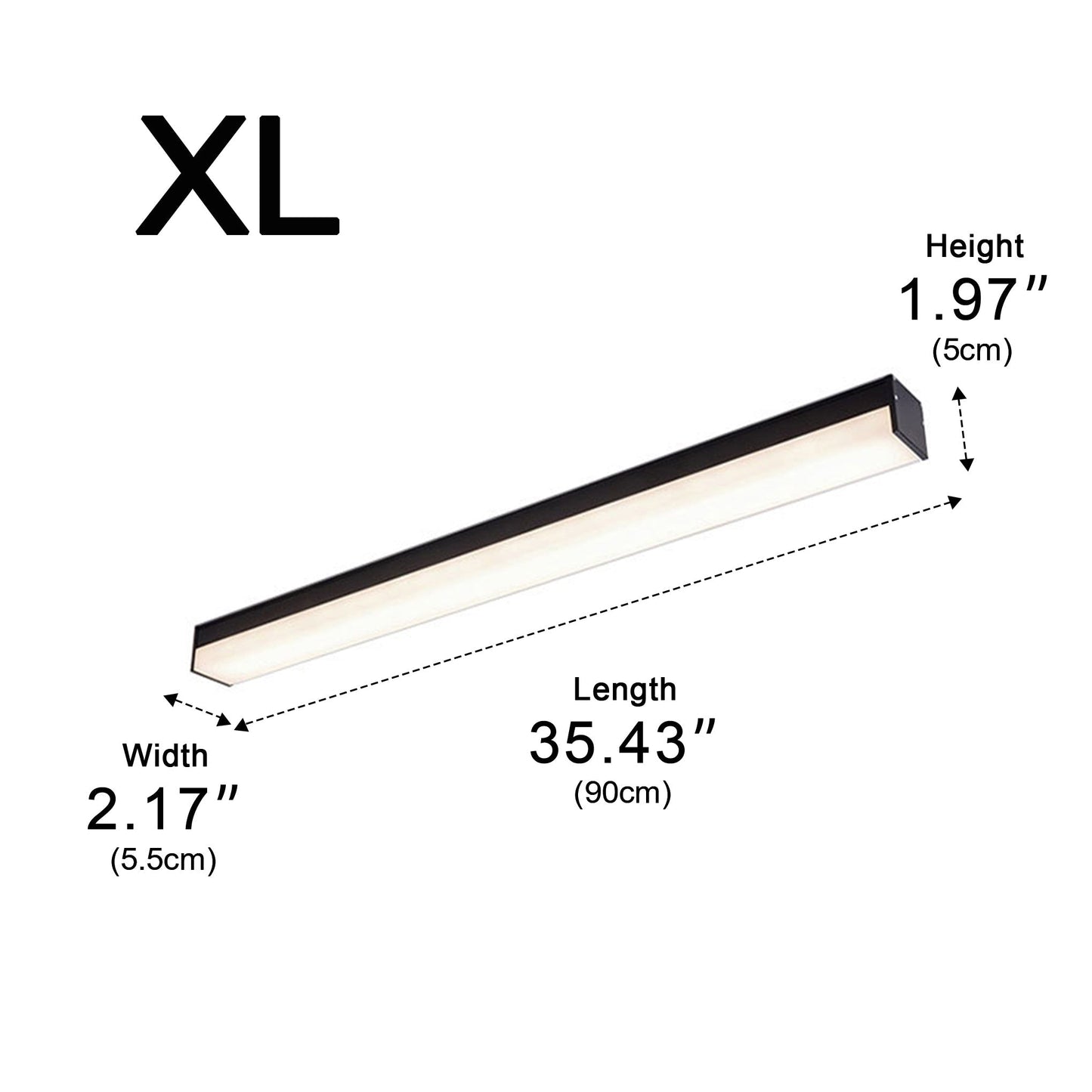 Modern Minimalist Long Strip Linear LED Ceiling Light