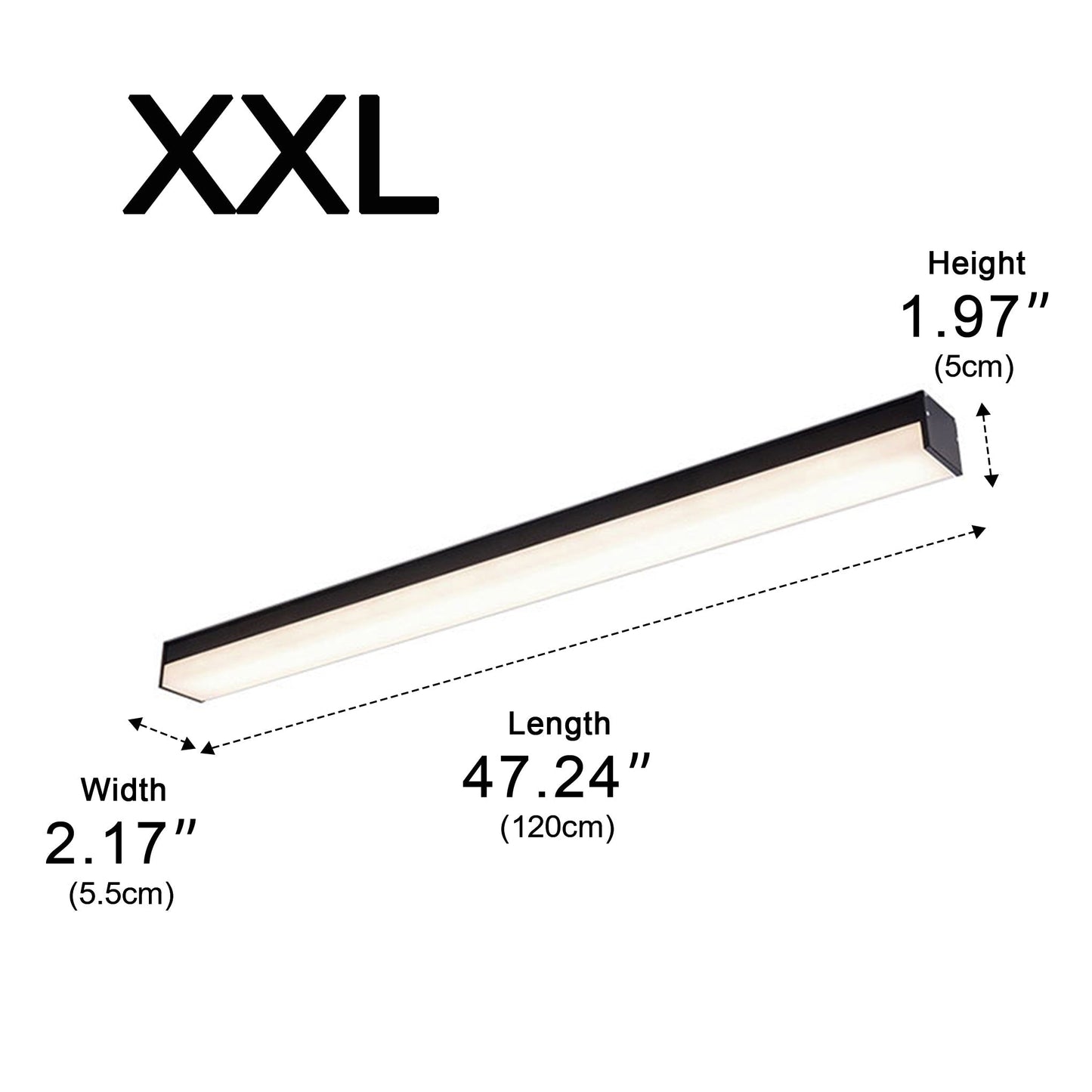 Modern Minimalist Long Strip Linear LED Ceiling Light