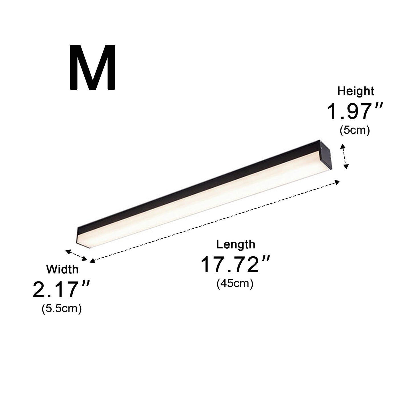 Modern Minimalist Long Strip Linear LED Ceiling Light
