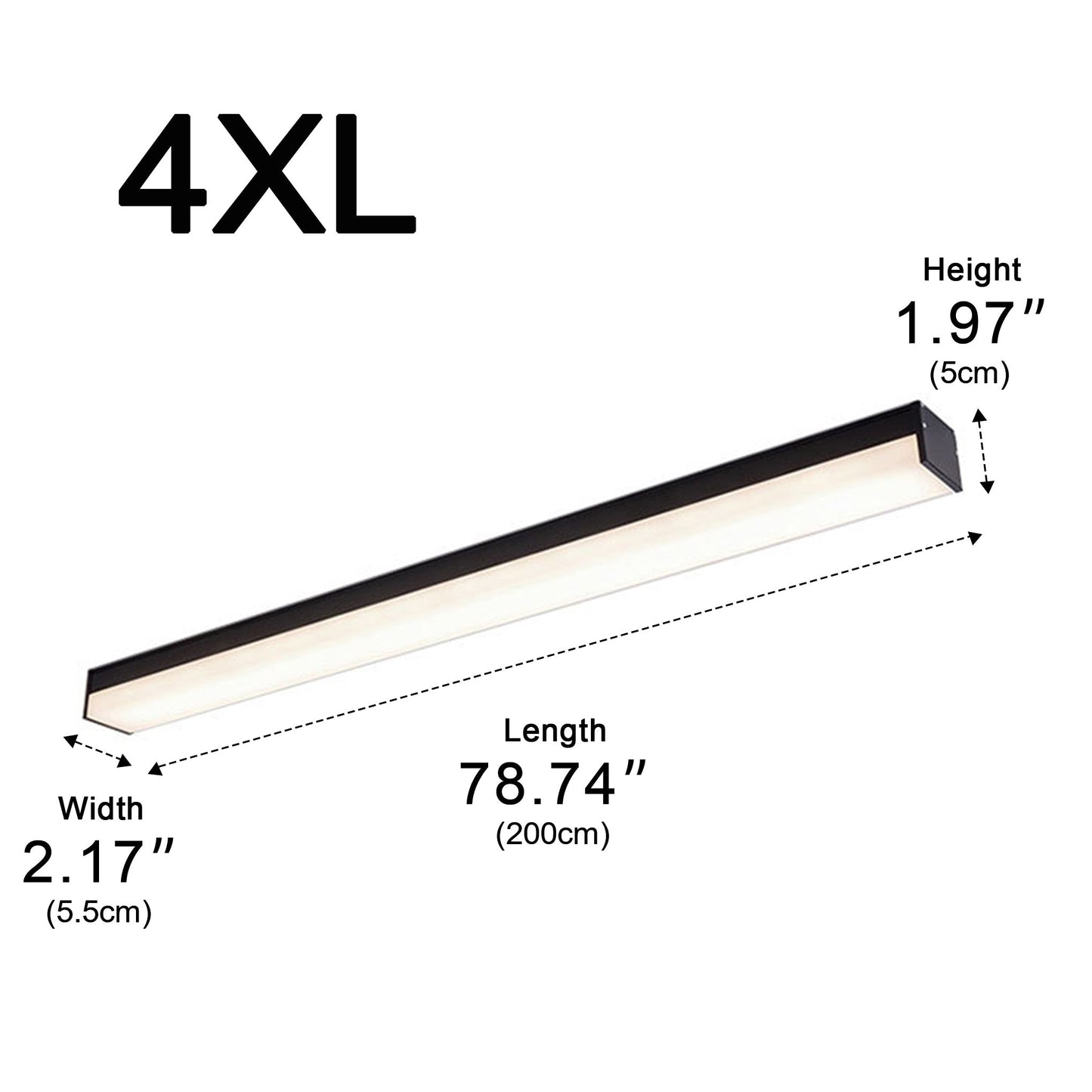Modern Minimalist Long Strip Linear LED Ceiling Light