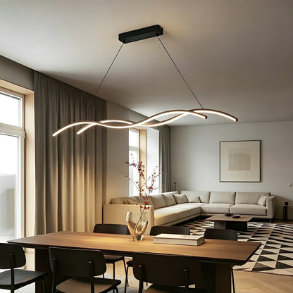 Modern Minimalist Double Wave LED Pendant Light - Flare Shack