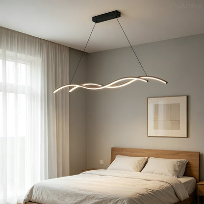 Modern Minimalist Double Wave LED Pendant Light