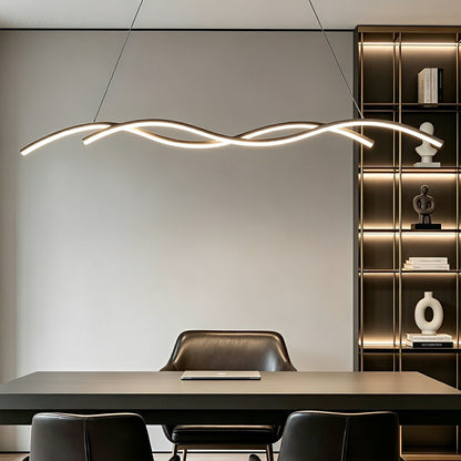 Dimmable Modern Minimalist Double Wave LED Pendant Light