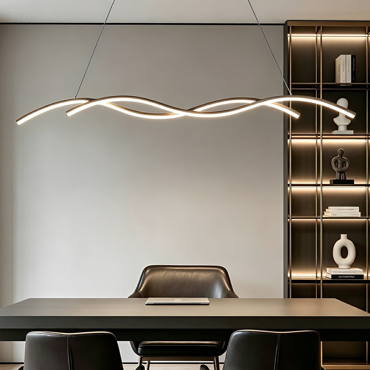 Modern Minimalist Double Wave LED Pendant Light