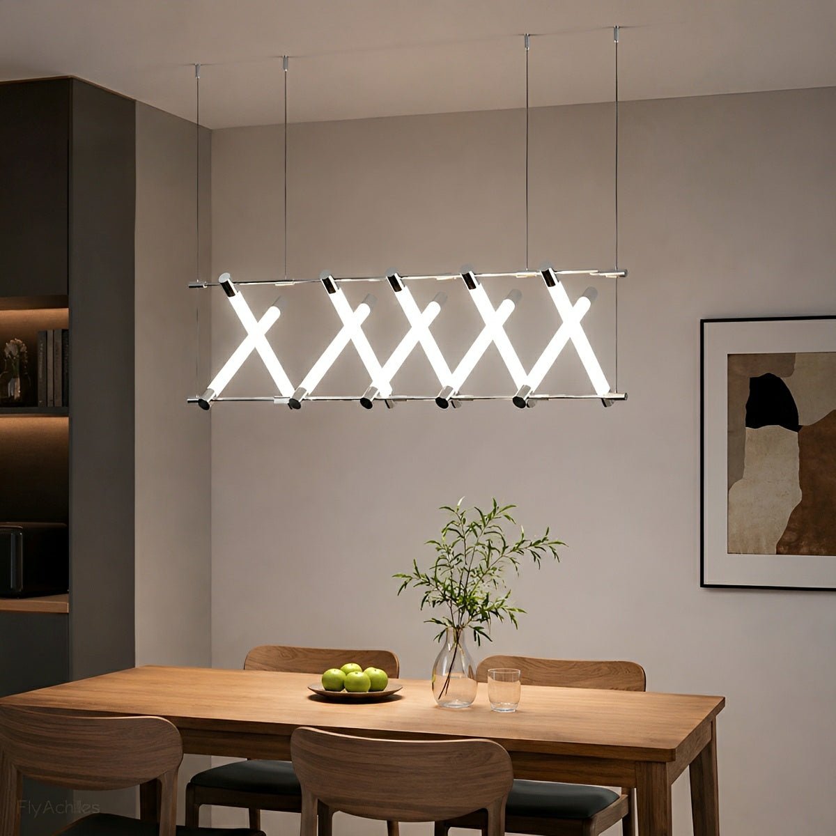 Modern Minimalist Fishbone Light Combination Bar Chandelier - Flare Shack