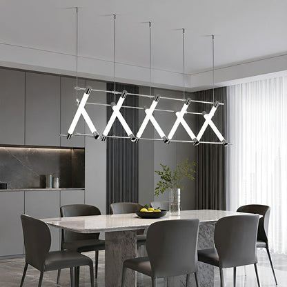Modern Minimalist Fishbone Light Combination Bar Chandelier - Flare Shack