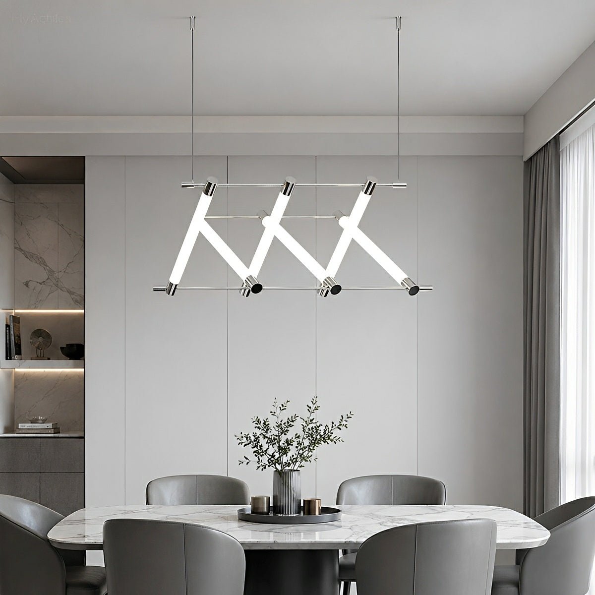 Modern Minimalist Fishbone Light Combination Bar Chandelier - Flare Shack
