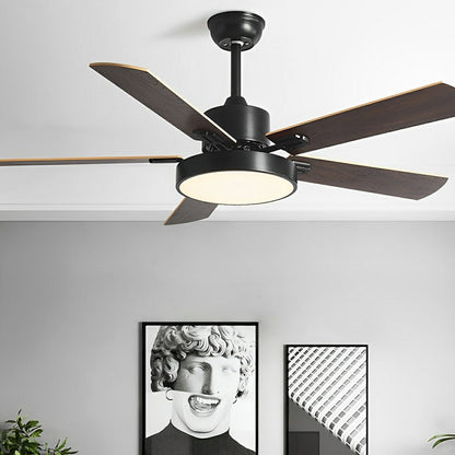 Modern Minimalist Five - leaf Frequency Conversion Ceiling Fan - Flare Shack