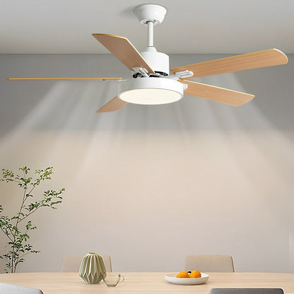 Modern Minimalist 6-Speed Reverse Frequency Conversion DC Motor Ceiling Fan Light