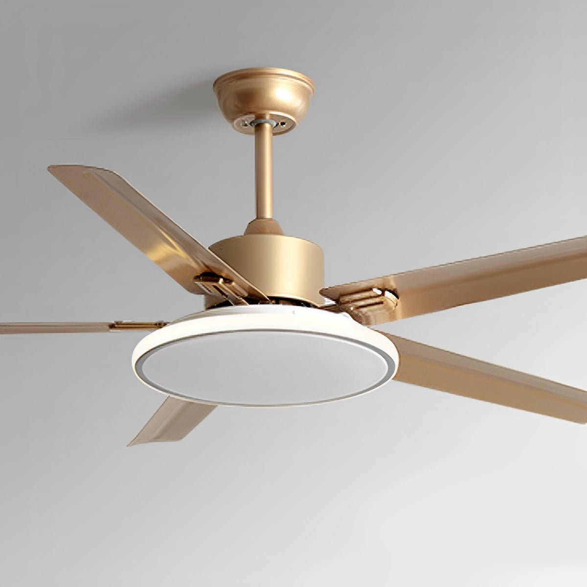 Modern Minimalist DC Motor 6-Speed Reverse Stainless Steel Ceiling Fan Light