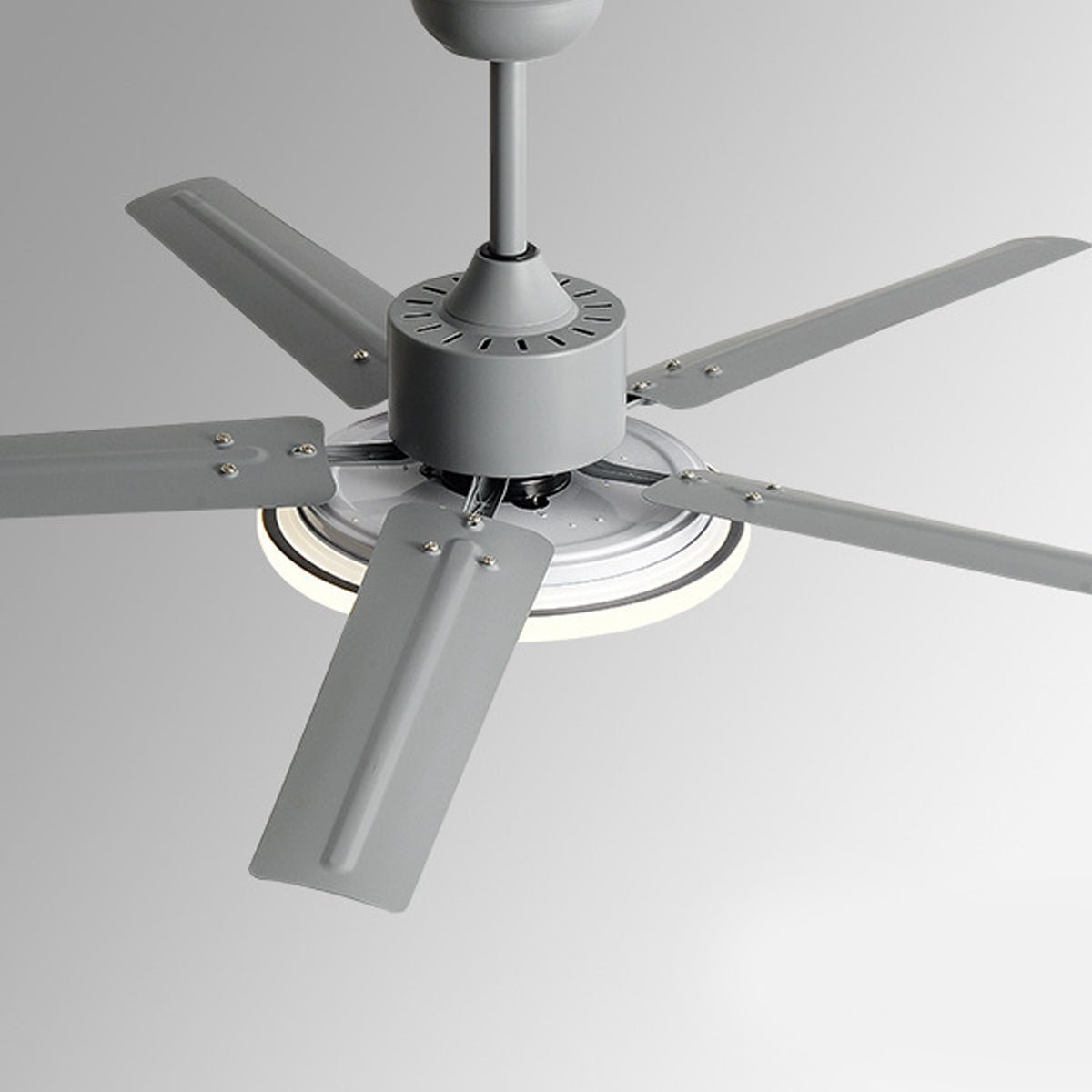Modern Minimalist DC Motor 6-Speed Reverse Stainless Steel Ceiling Fan Light