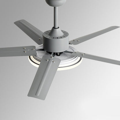 Modern Minimalist DC Motor 6-Speed Reverse Stainless Steel Ceiling Fan Light