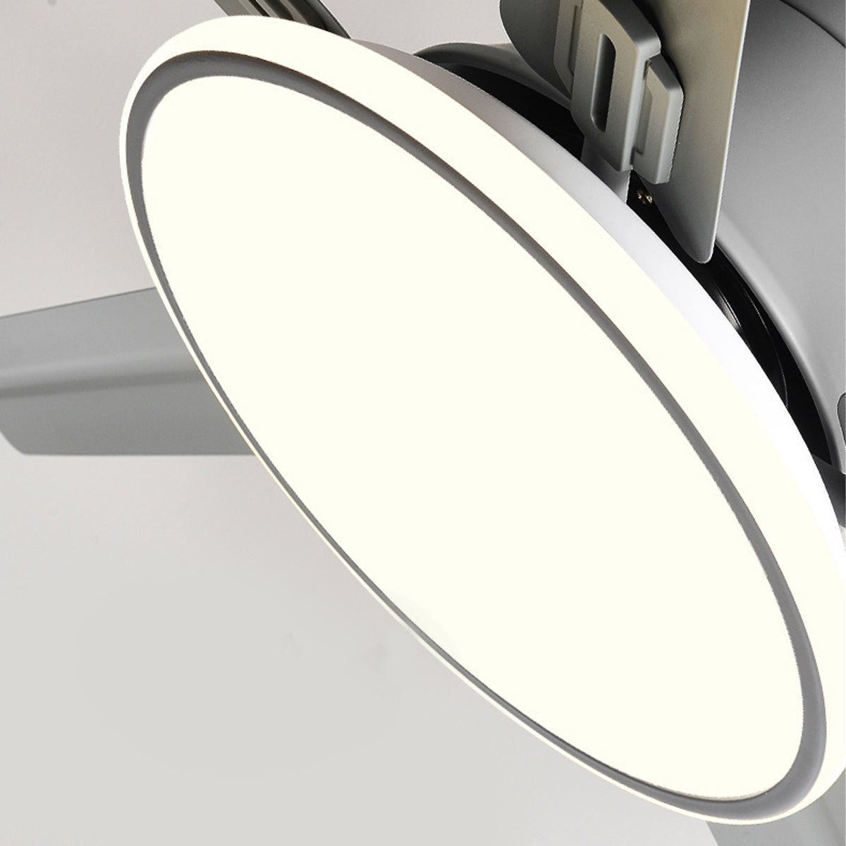 Modern Minimalist DC Motor 6-Speed Reverse Stainless Steel Ceiling Fan Light