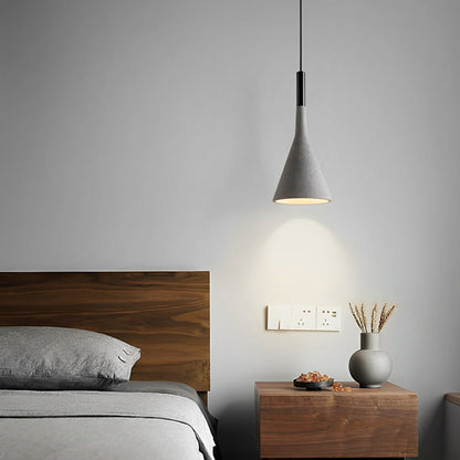 Modern Minimalist Funnel Indoor Cement Bar LED Pendant Lights - Flare Shack
