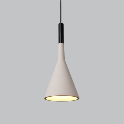 Modern Minimalist Funnel Indoor Cement Bar LED Pendant Lights - Flare Shack