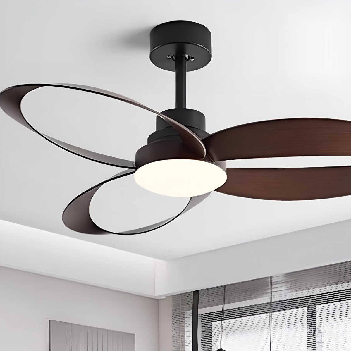 Modern Minimalist Geometric 6 - Speed Reverse Ceiling Fan Light - Flare Shack