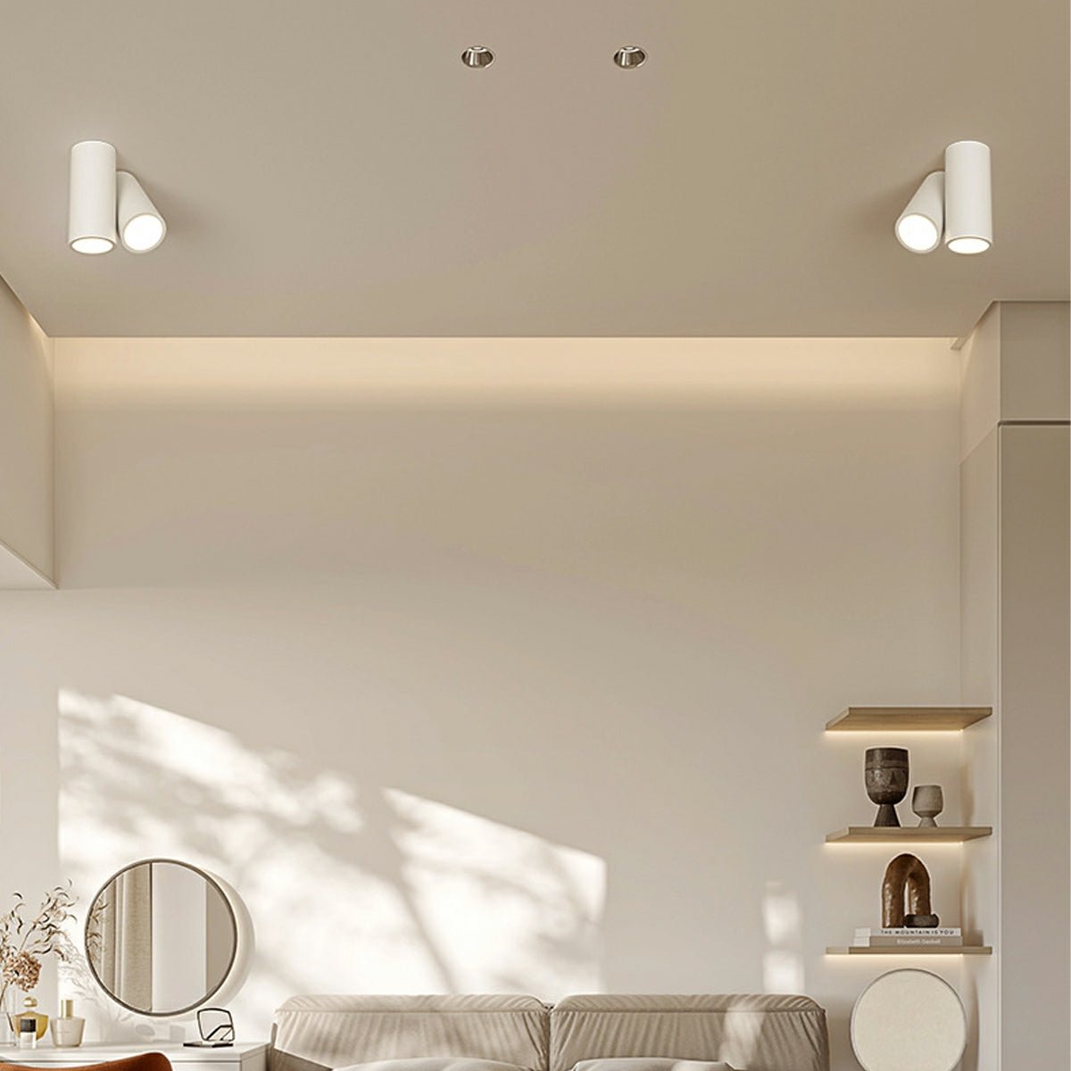 Modern Minimalist Geometric Cylinder LED Indoor Ceiling Light - Flare Shack