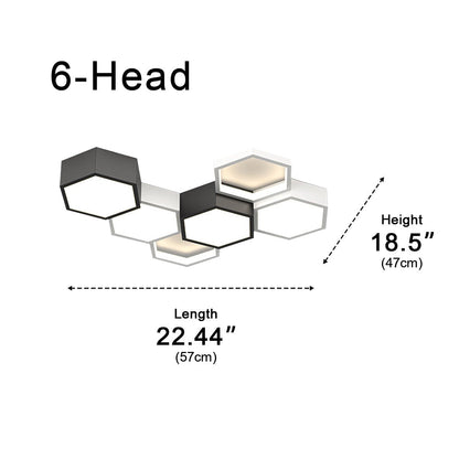Modern Minimalist Geometric Hexagon LED Indoor Ceiling Light