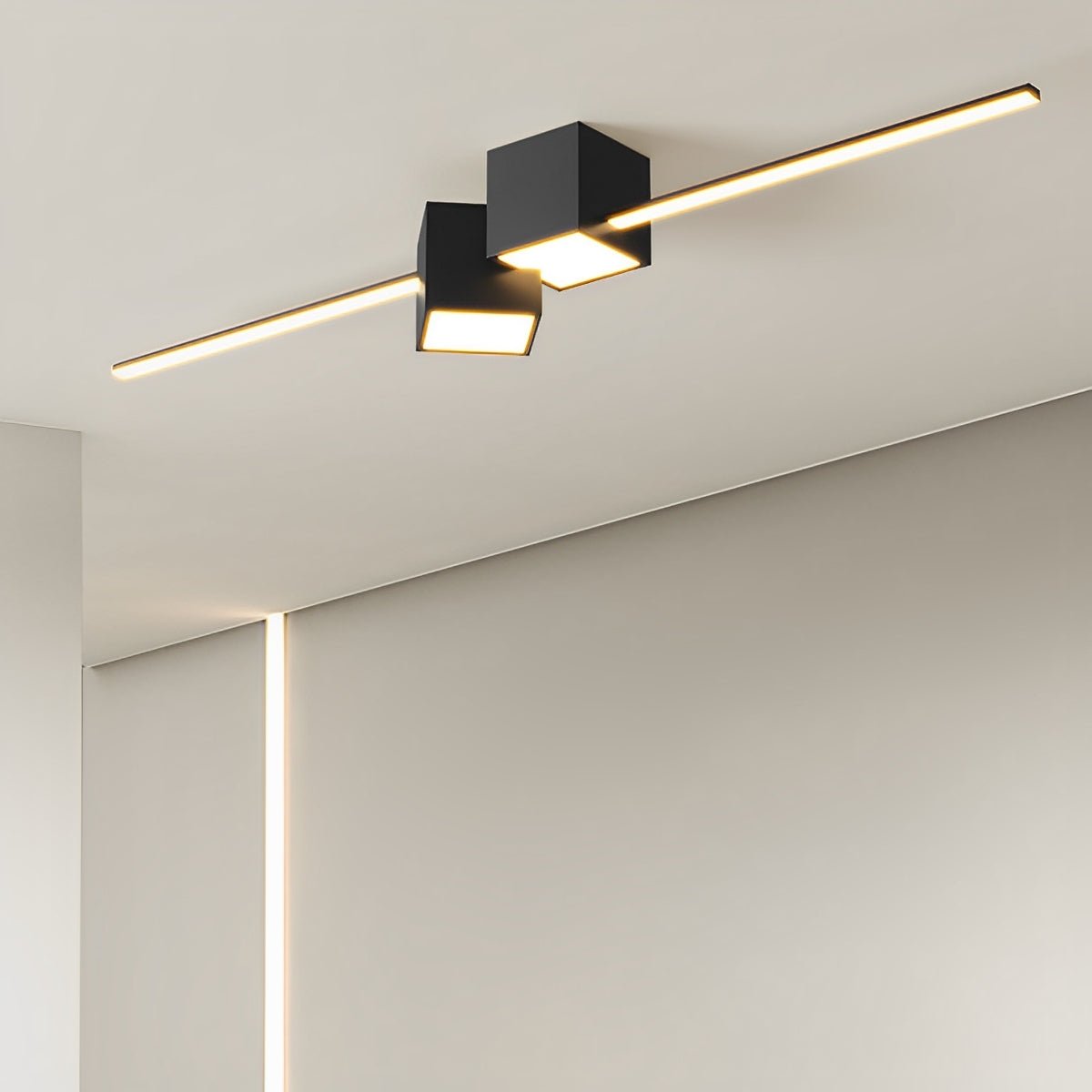 Modern Minimalist Geometric LED Long Strip Indoor Ceiling Light - Flare Shack