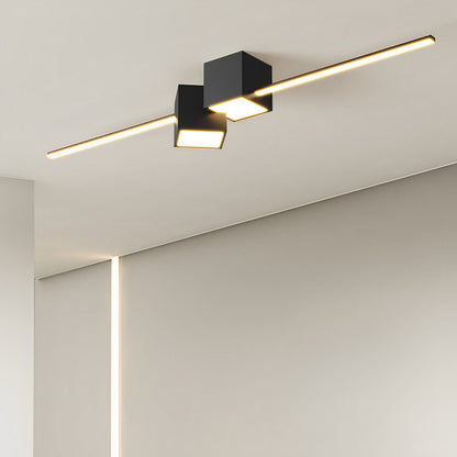 Modern Minimalist Geometric LED Long Strip Indoor Ceiling Light - Flare Shack