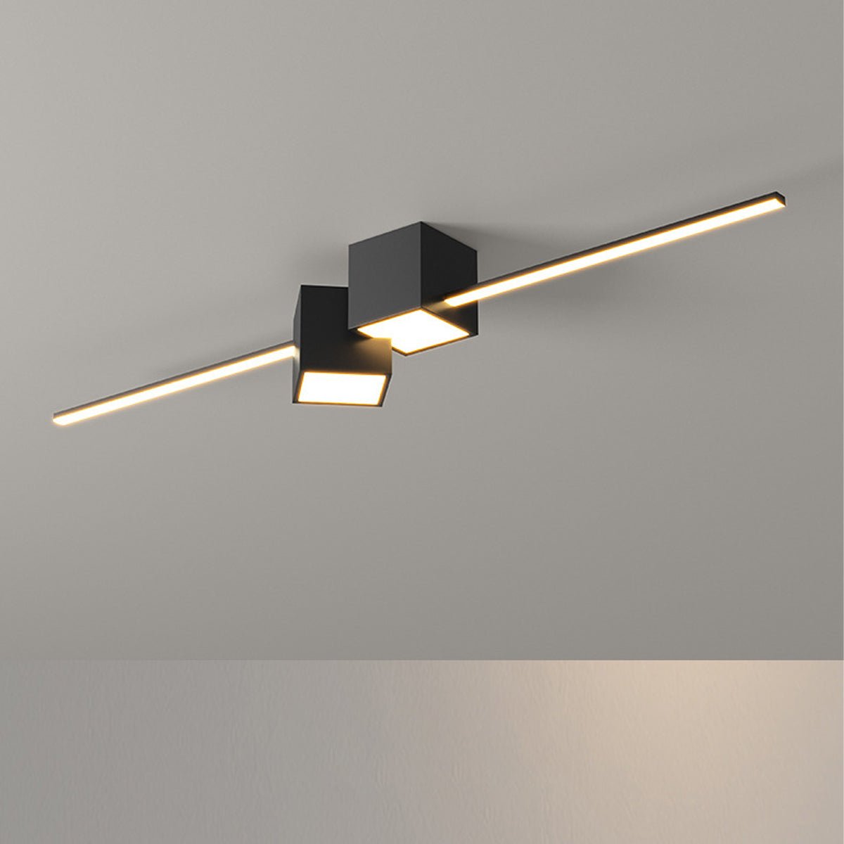 Modern Minimalist Geometric LED Long Strip Indoor Ceiling Light