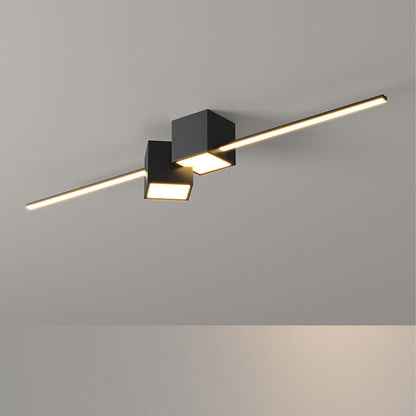 Modern Minimalist Geometric LED Long Strip Indoor Ceiling Light
