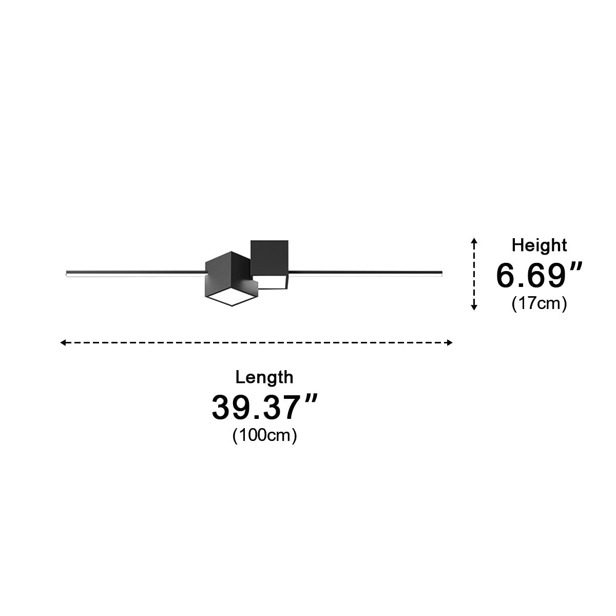 Modern Minimalist Geometric LED Long Strip Indoor Ceiling Light
