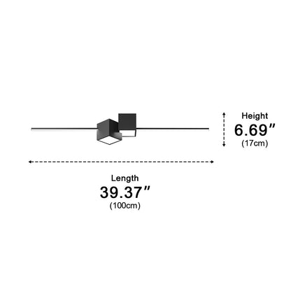 Modern Minimalist Geometric LED Long Strip Indoor Ceiling Light