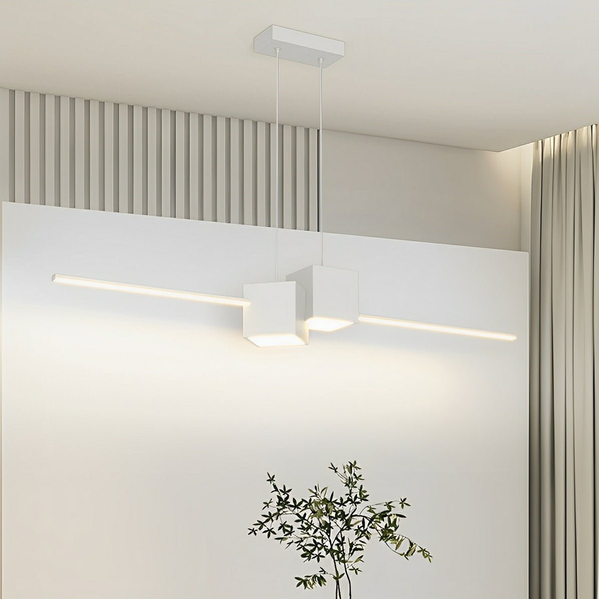 Modern Minimalist Geometric LED Long Strip Indoor Pendant Lights - Flare Shack