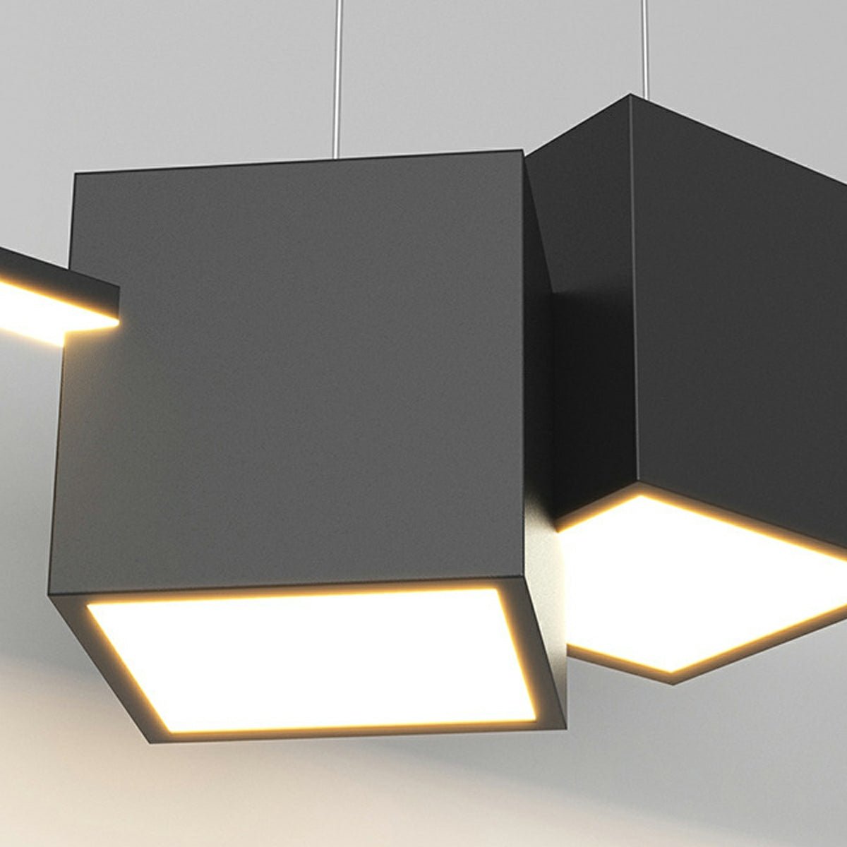 Modern Minimalist Geometric LED Long Strip Indoor Pendant Lights