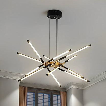 Modern Minimalist Geometric LED Long Strip Indoor Pendant Lights - Flare Shack