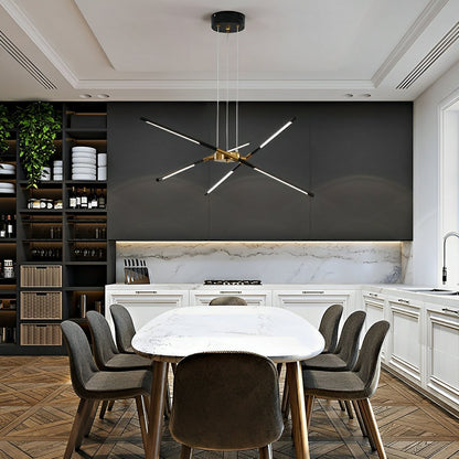 Modern Minimalist Geometric LED Long Strip Indoor Pendant Lights - Flare Shack