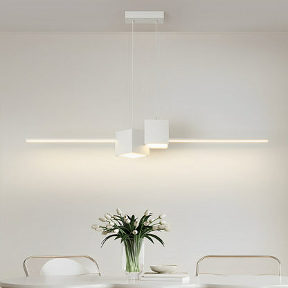 Modern Minimalist Geometric LED Long Strip Indoor Pendant Lights - Flare Shack