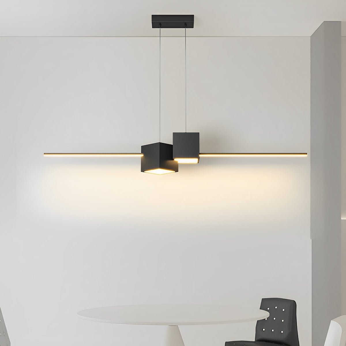Modern Minimalist Geometric LED Long Strip Indoor Pendant Lights - Flare Shack