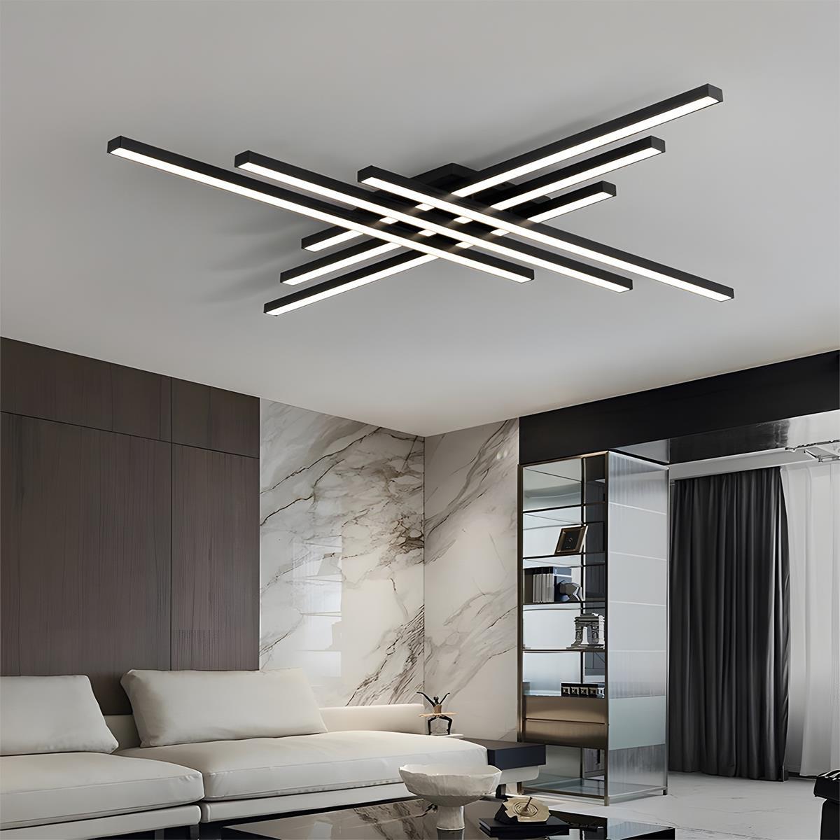 Modern Minimalist Geometric Long Strip LED Ceiling Light - Flare Shack