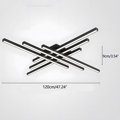 Modern Minimalist Geometric Long Strip LED Ceiling Light