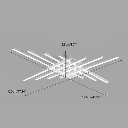 Modern Minimalist Geometric Long Strip LED Ceiling Light