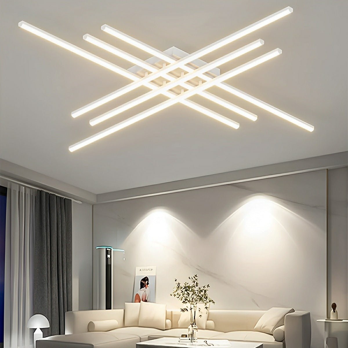 Modern Minimalist Geometric Long Strip LED Ceiling Light - Flare Shack