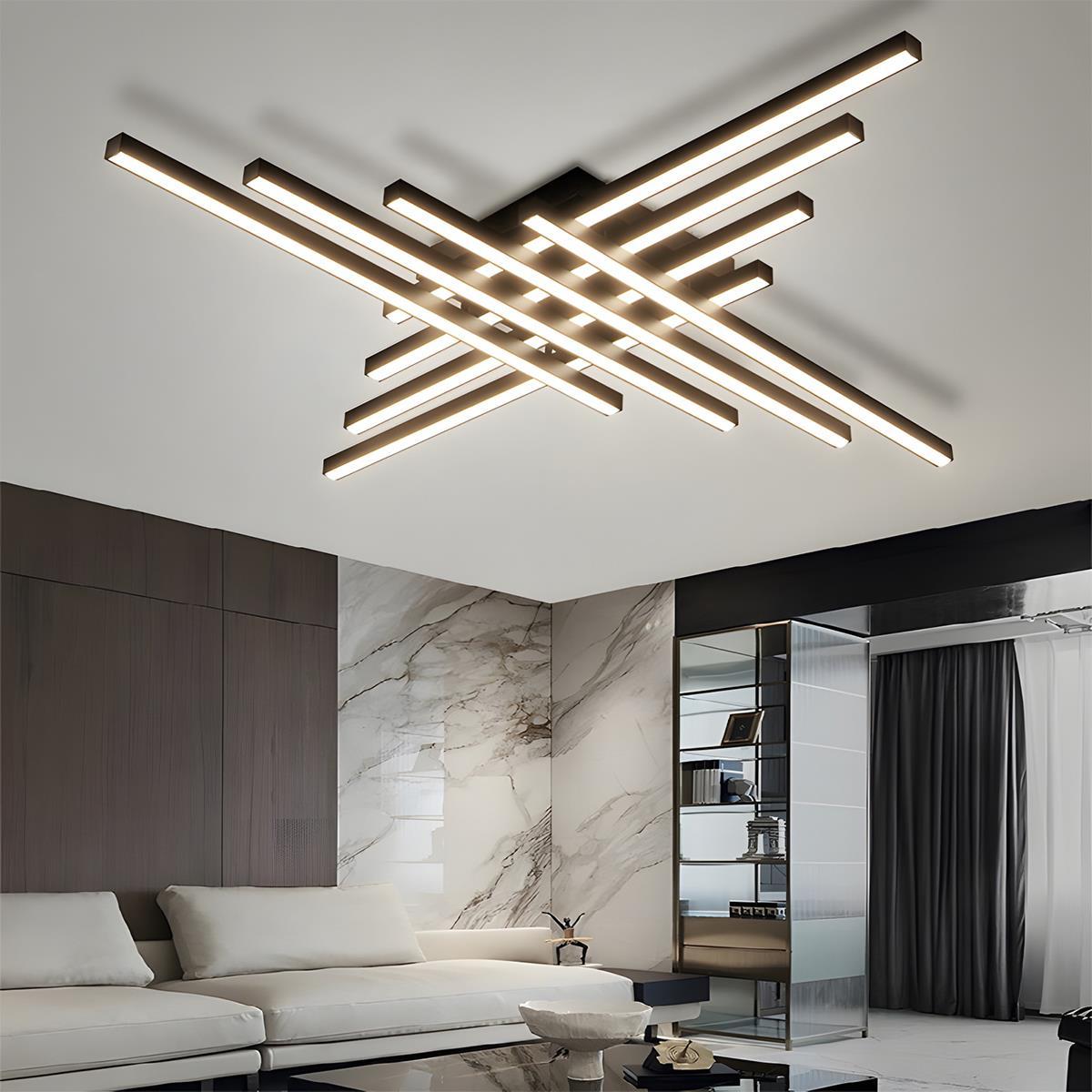 Modern Minimalist Geometric Long Strip LED Ceiling Light - Flare Shack