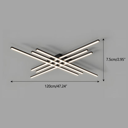 Modern Minimalist Geometric Long Strip LED Ceiling Light