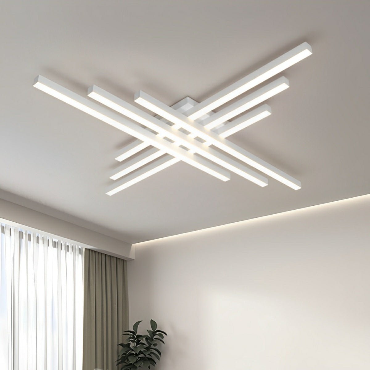 Modern Minimalist Geometric Long Strip LED Ceiling Light - Flare Shack