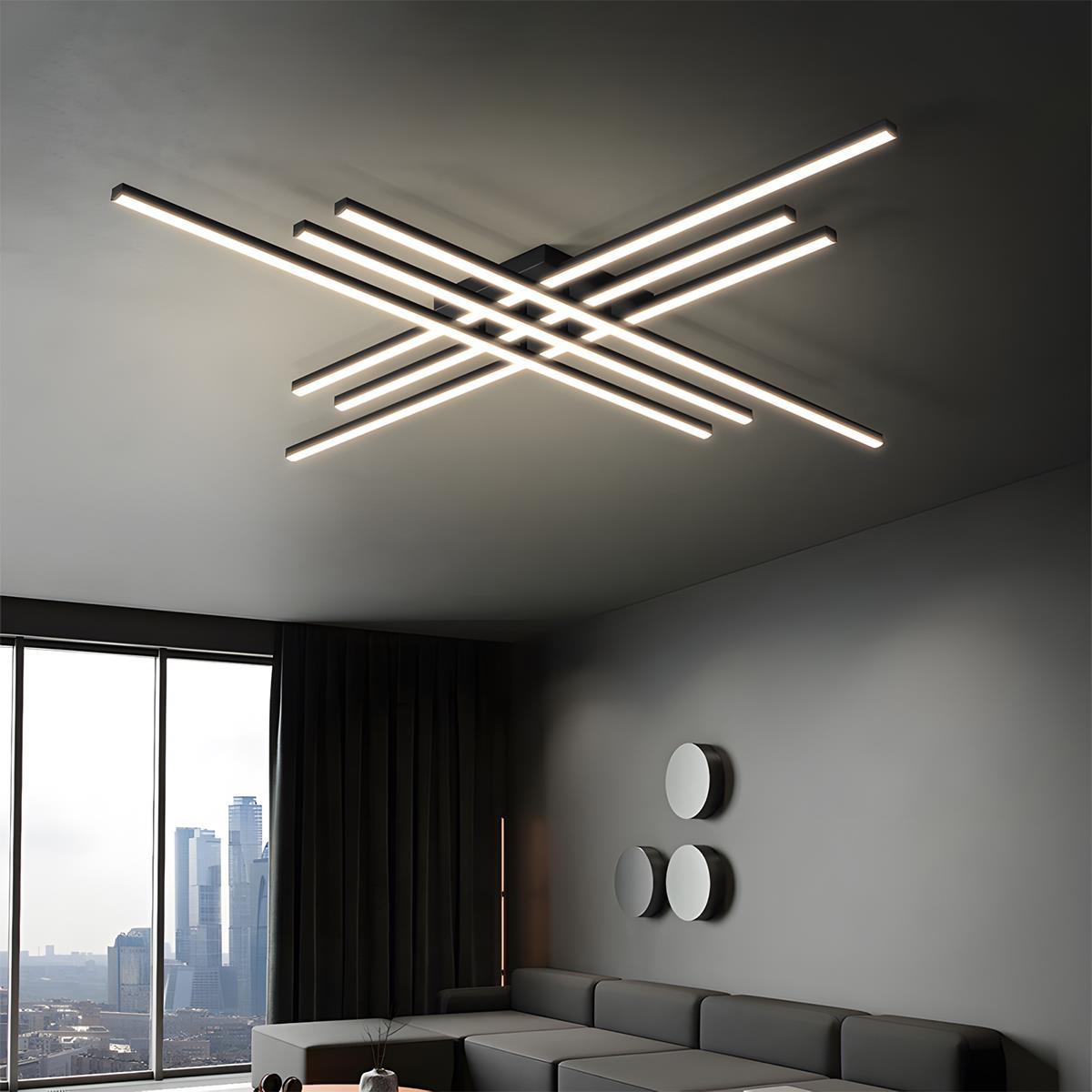 Modern Minimalist Geometric Long Strip LED Ceiling Light - Flare Shack