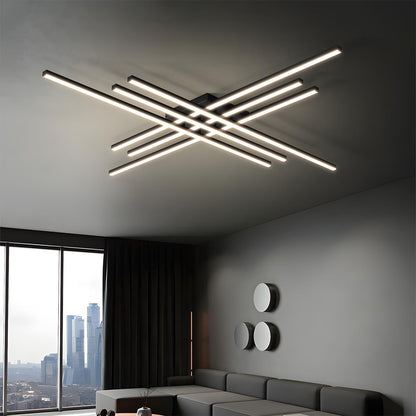 Modern Minimalist Geometric Long Strip LED Ceiling Light - Flare Shack