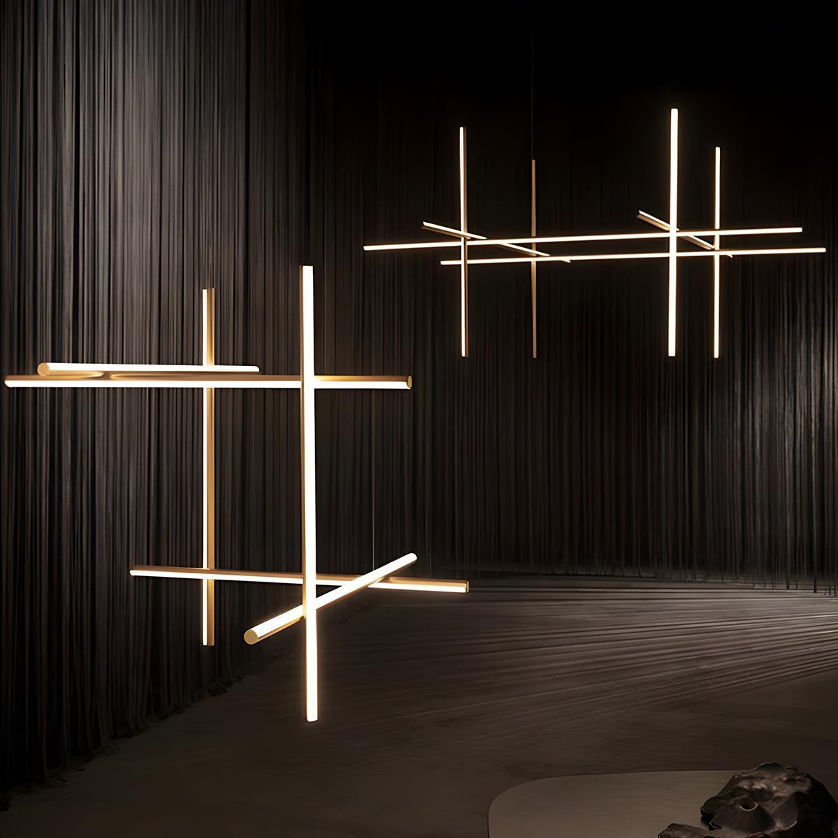 Modern Minimalist Geometric Outline Lines Light Pendant Lights