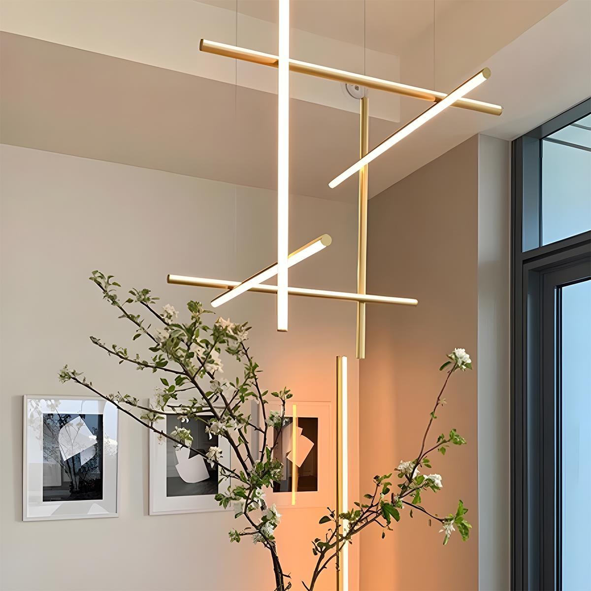 Modern Minimalist Geometric Outline Lines Light Pendant Lights - Flare Shack