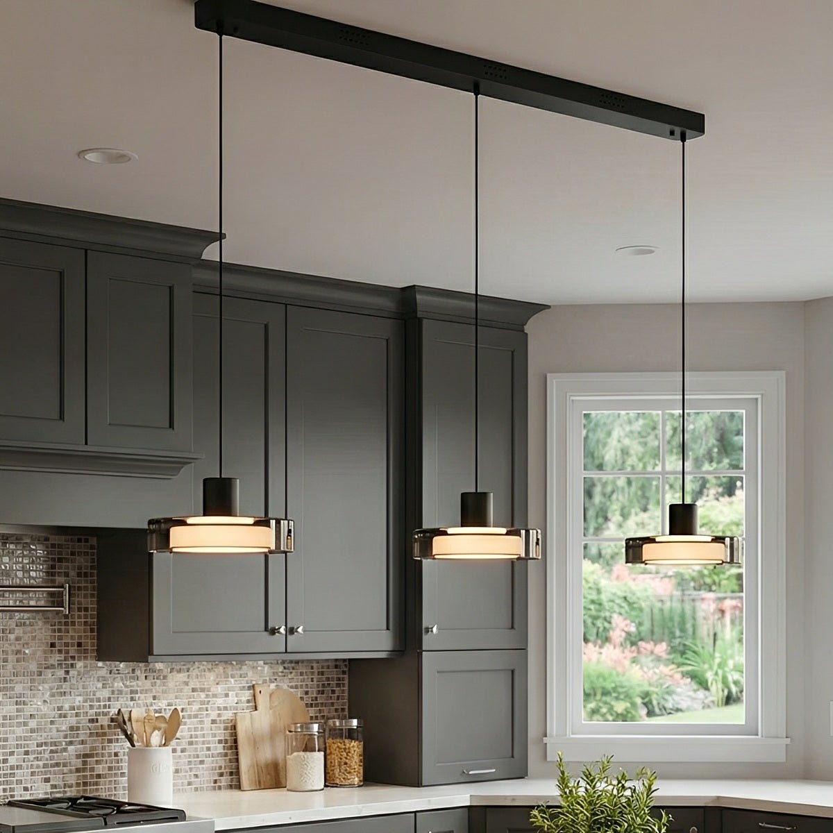 Modern Minimalist Glass Indoor Bar Pendant Lights - Flare Shack