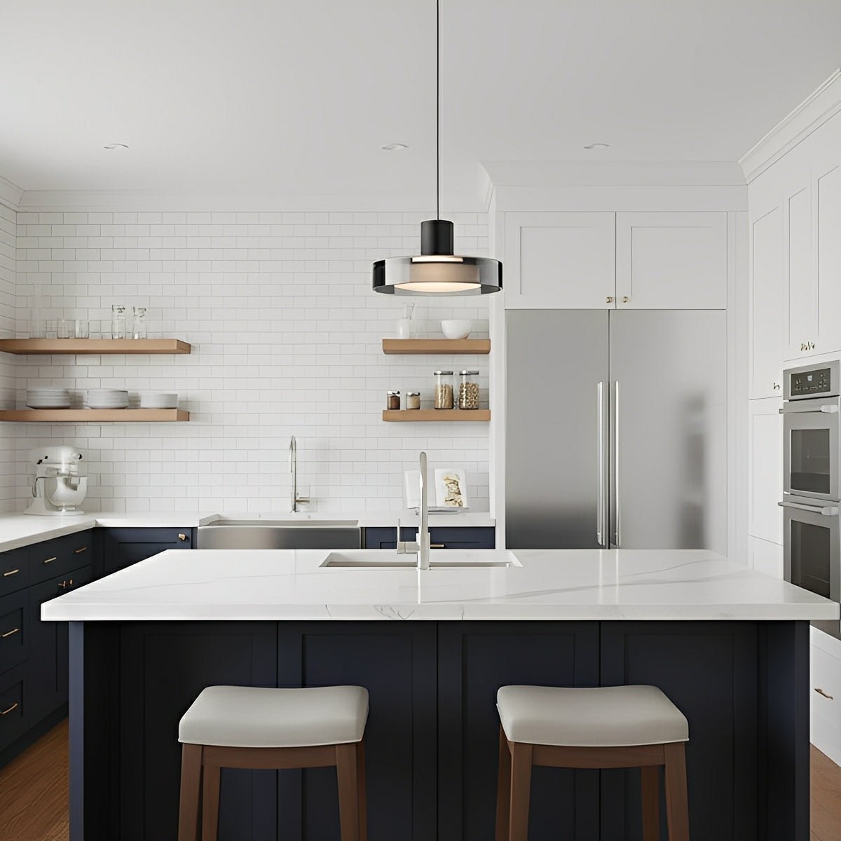 Modern Minimalist Glass Indoor Bar Pendant Lights - Flare Shack