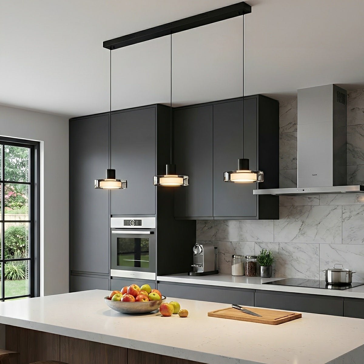 Modern Minimalist Glass Indoor Bar Pendant Lights - Flare Shack